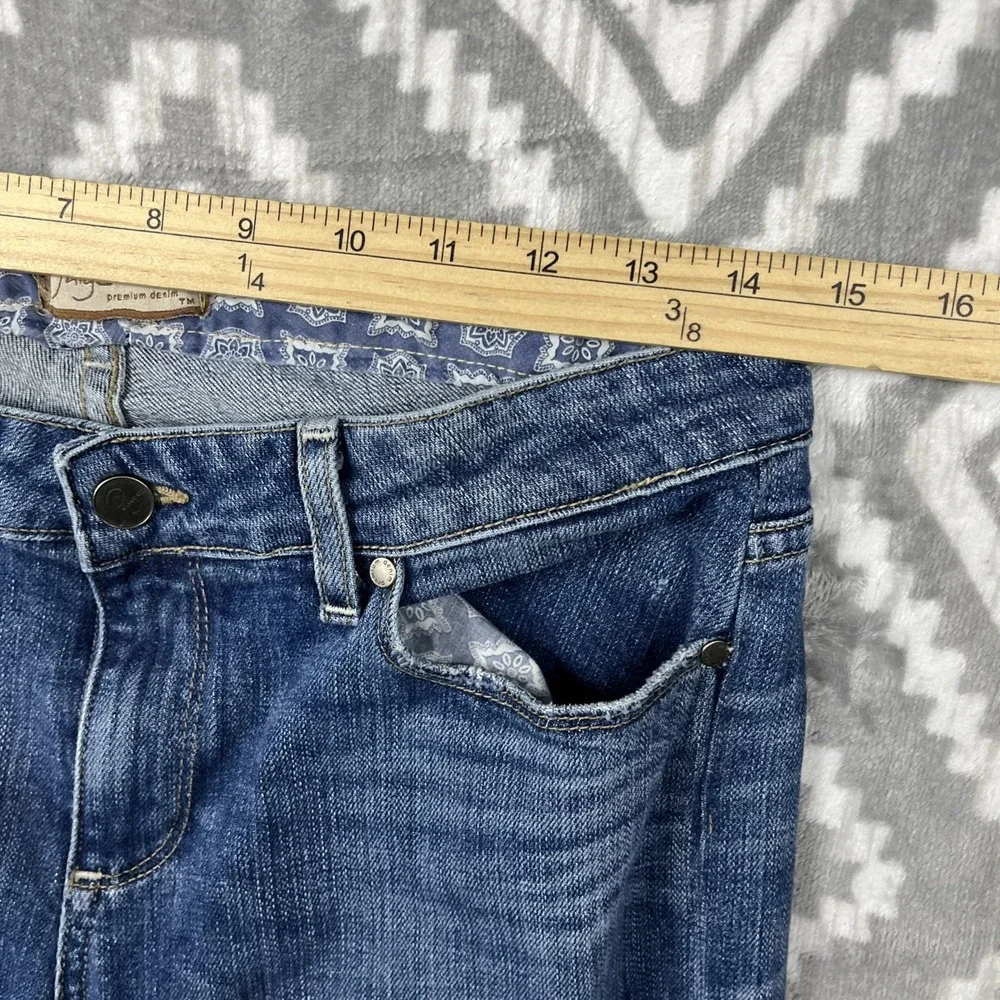 Paige Jeans Womens Size 31 Blue Robertson Mid Rise Relaxed Fit Wide Leg 31x32.5